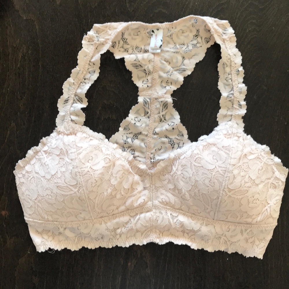 Nude lace bralette